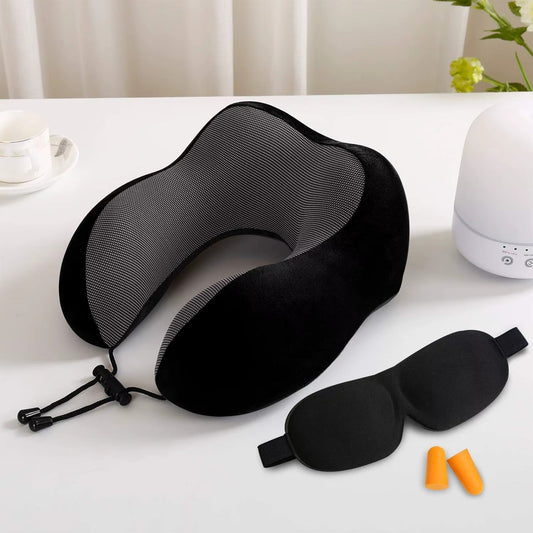 Almohada de Cuello 3 en 1 con Antifaz y Soporte para Oídos - Trendigo