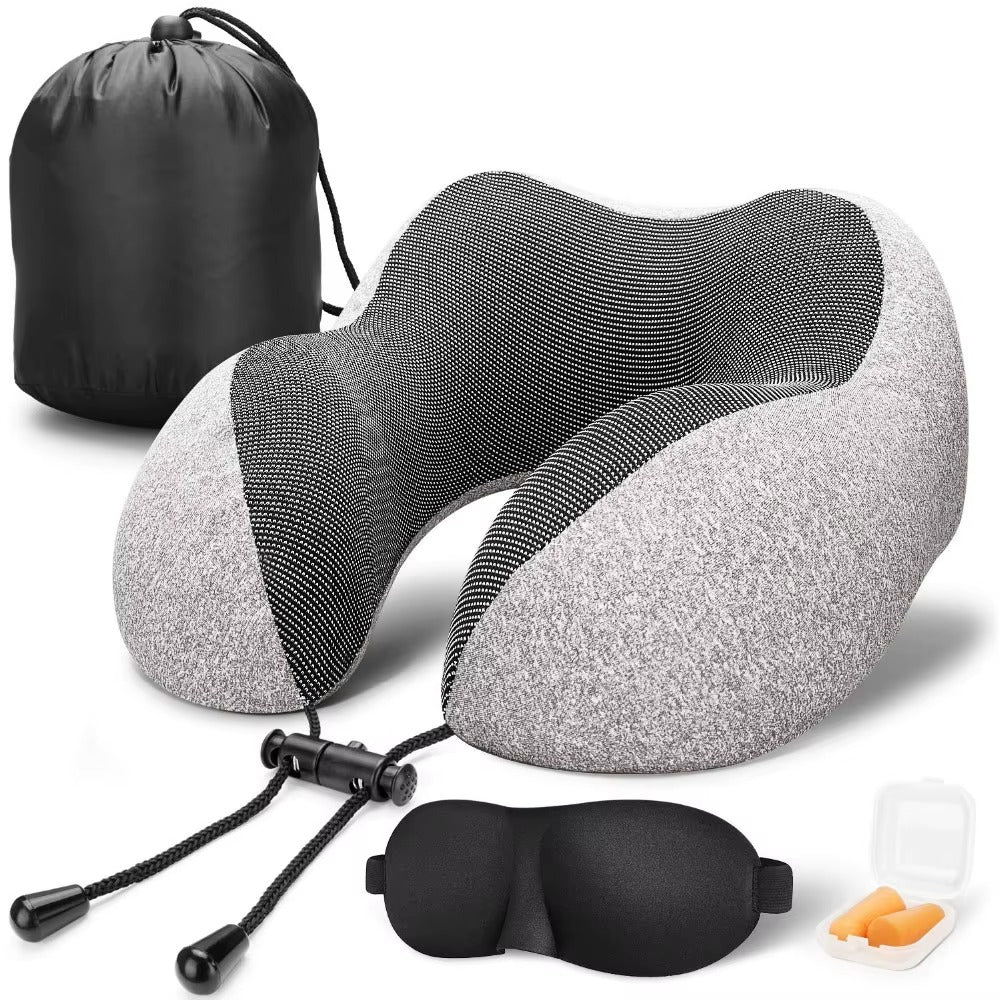Almohada de Cuello 3 en 1 con Antifaz y Soporte para Oídos - Trendigo