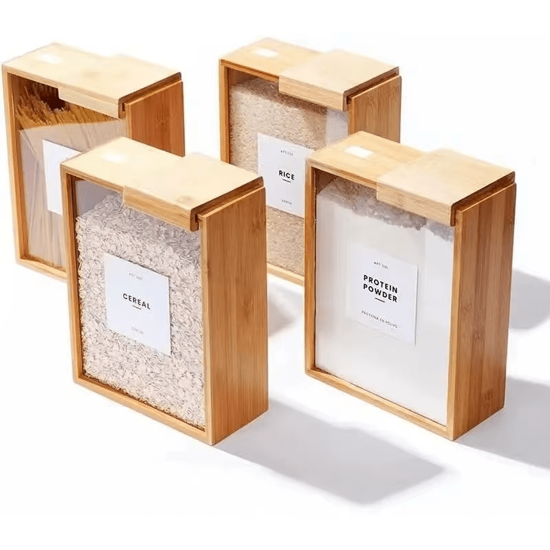 Caja de Almacenamiento de Bambú con Cajones - Trendigo