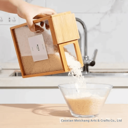 Caja de Almacenamiento de Bambú con Cajones - Trendigo