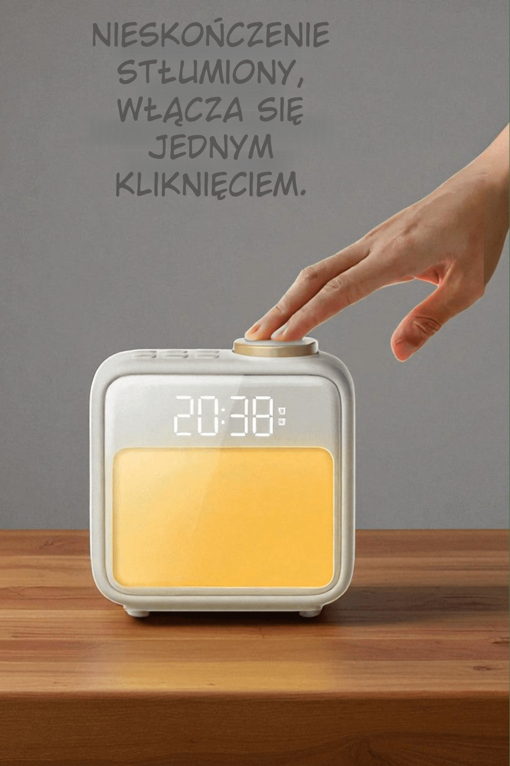 Cyfrowy budzik z dźwiękami natury i światłem nocnym