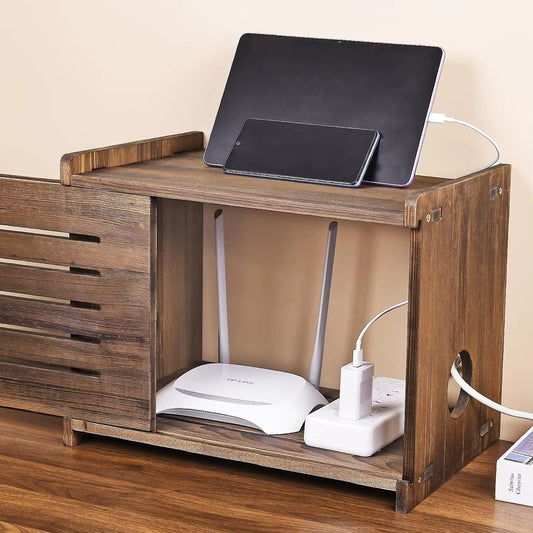 Estante de Pared de Madera Maciza para Almacenamiento y Organización - Trendigo