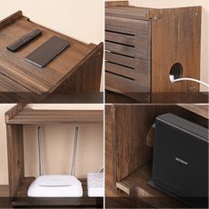 Estante de Pared de Madera Maciza para Almacenamiento y Organización - Trendigo