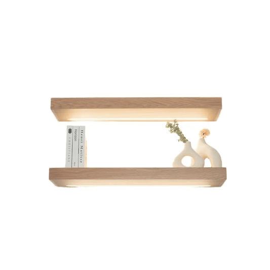 Estante Flotante de Madera con Luz LED – Diseño Minimalista y Elegante - Trendigo