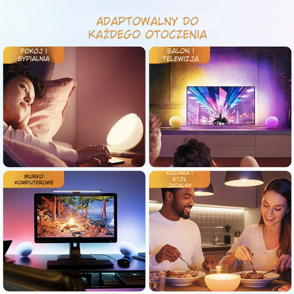 Inteligentna Lampa Nastrojowa RGB™ – Sterowanie przez Aplikację, Alexa & Google Home