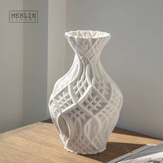 Jarrón Abstracto de Cerámica 3D con Diseño de Raíces Entrelazadas - Trendigo