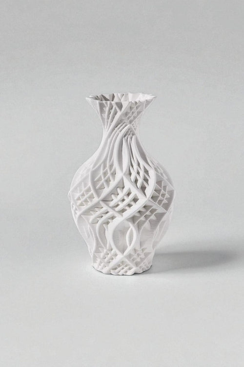 Jarrón Abstracto de Cerámica 3D con Diseño de Raíces Entrelazadas - Trendigo