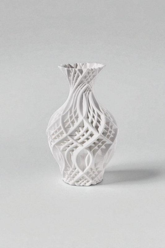 Jarrón Abstracto de Cerámica 3D con Diseño de Raíces Entrelazadas - Trendigo