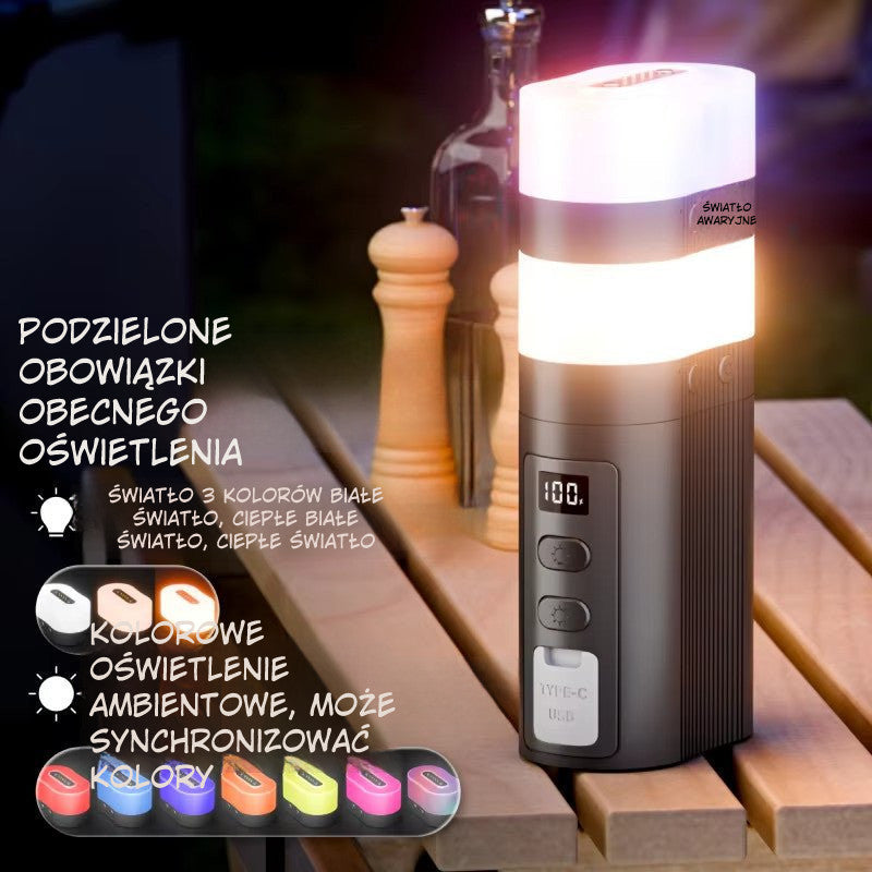 Luz Nómada™ – Lampa LED 360° do campingu i domu