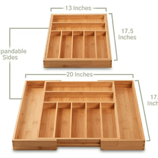Organizador de Cajón de Bambú para Cubiertos - Trendigo