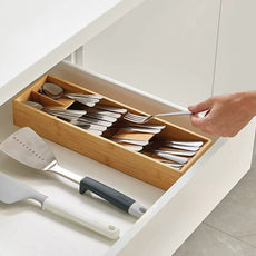 Organizador de Cubiertos de Bambú Ecológico – Compacto y Elegante - Trendigo
