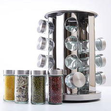 Organizador Giratorio de Especias de Acero Inoxidable - Trendigo