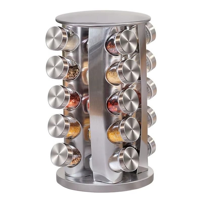 Organizador Giratorio de Especias de Acero Inoxidable - Trendigo