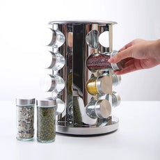 Organizador Giratorio de Especias de Acero Inoxidable - Trendigo