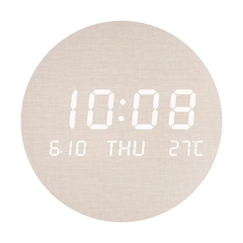 Reloj de Pared LED Minimalista de 12'' con Simulación de Fases Lunares - Trendigo