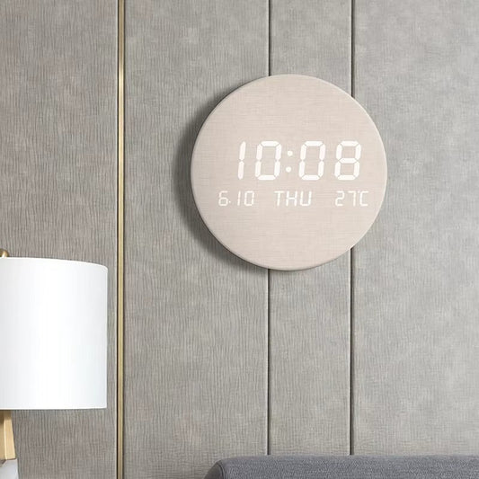 Reloj de Pared LED Minimalista de 12'' con Simulación de Fases Lunares - Trendigo