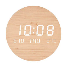 Reloj de Pared LED Minimalista de 12'' con Simulación de Fases Lunares - Trendigo