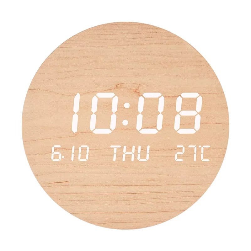 Reloj de Pared LED Minimalista de 12'' con Simulación de Fases Lunares - Trendigo