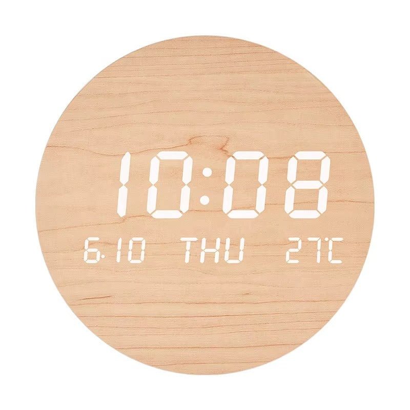 Reloj de Pared LED Minimalista de 12'' con Simulación de Fases Lunares - Trendigo