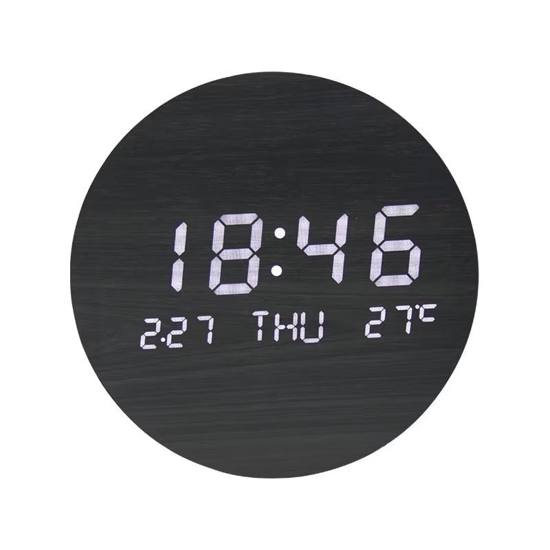 Reloj de Pared LED Minimalista de 12'' con Simulación de Fases Lunares - Trendigo