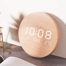 Reloj de Pared LED Minimalista de 12'' con Simulación de Fases Lunares - Trendigo