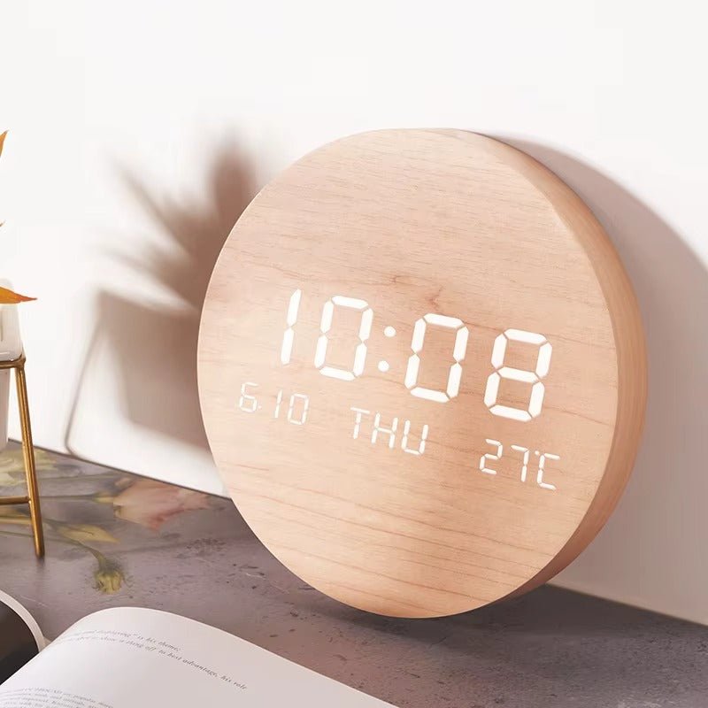 Reloj de Pared LED Minimalista de 12'' con Simulación de Fases Lunares - Trendigo