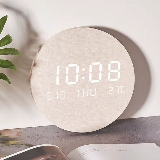 Reloj de Pared LED Minimalista de 12'' con Simulación de Fases Lunares - Trendigo